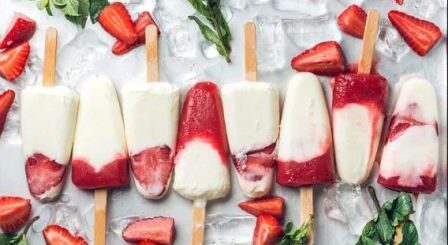 strawberry jam yogurt ice cream