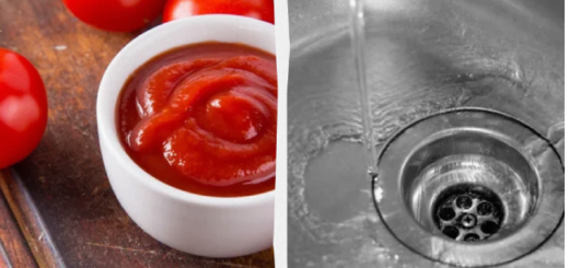 How to clean a plum with ketchup