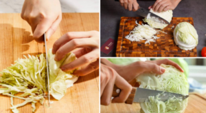 How to cut cabbage according to restaurant standards