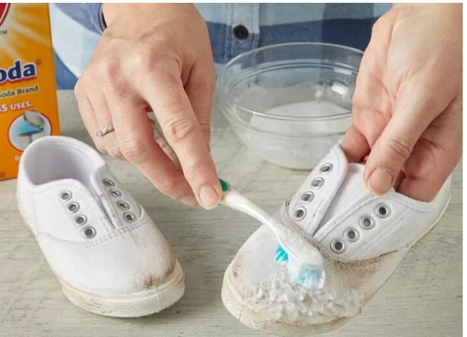Should I use bleach to clean shoes?